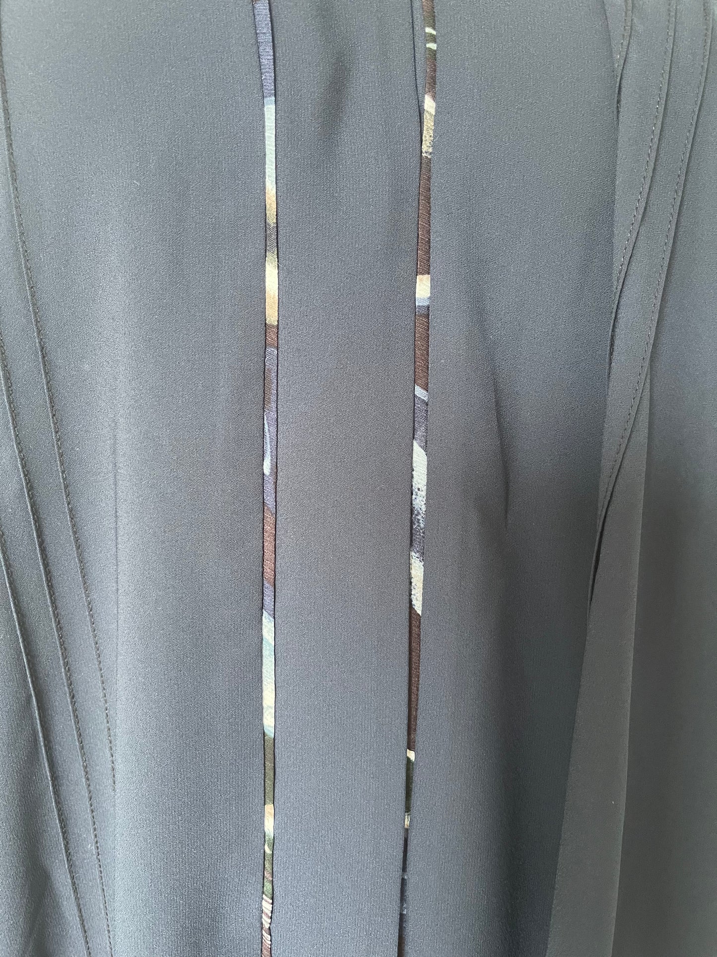 Navy blue Frock style abaya cuff sleeve