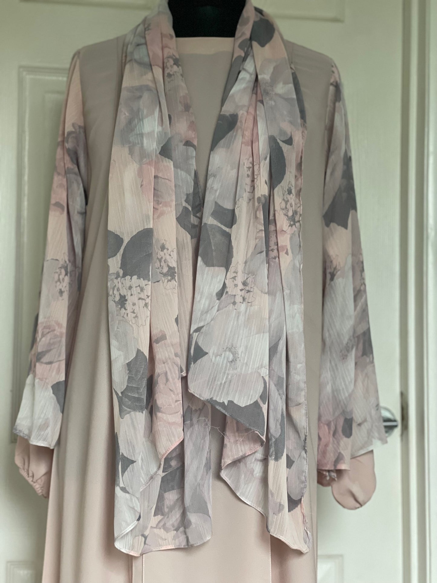 Pale pink abaya