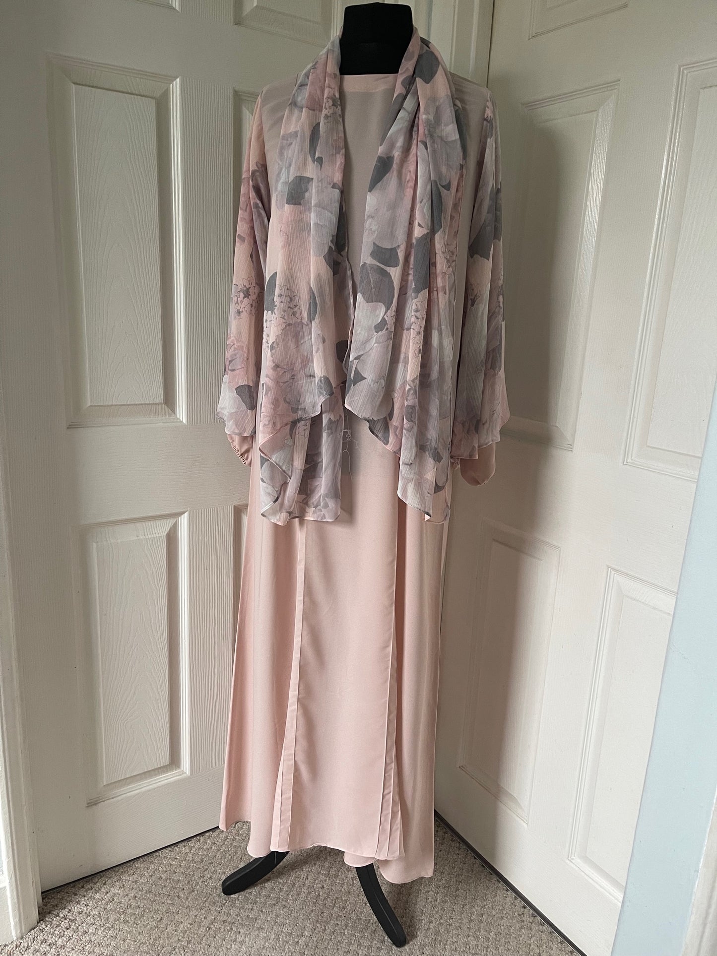 Pale pink abaya