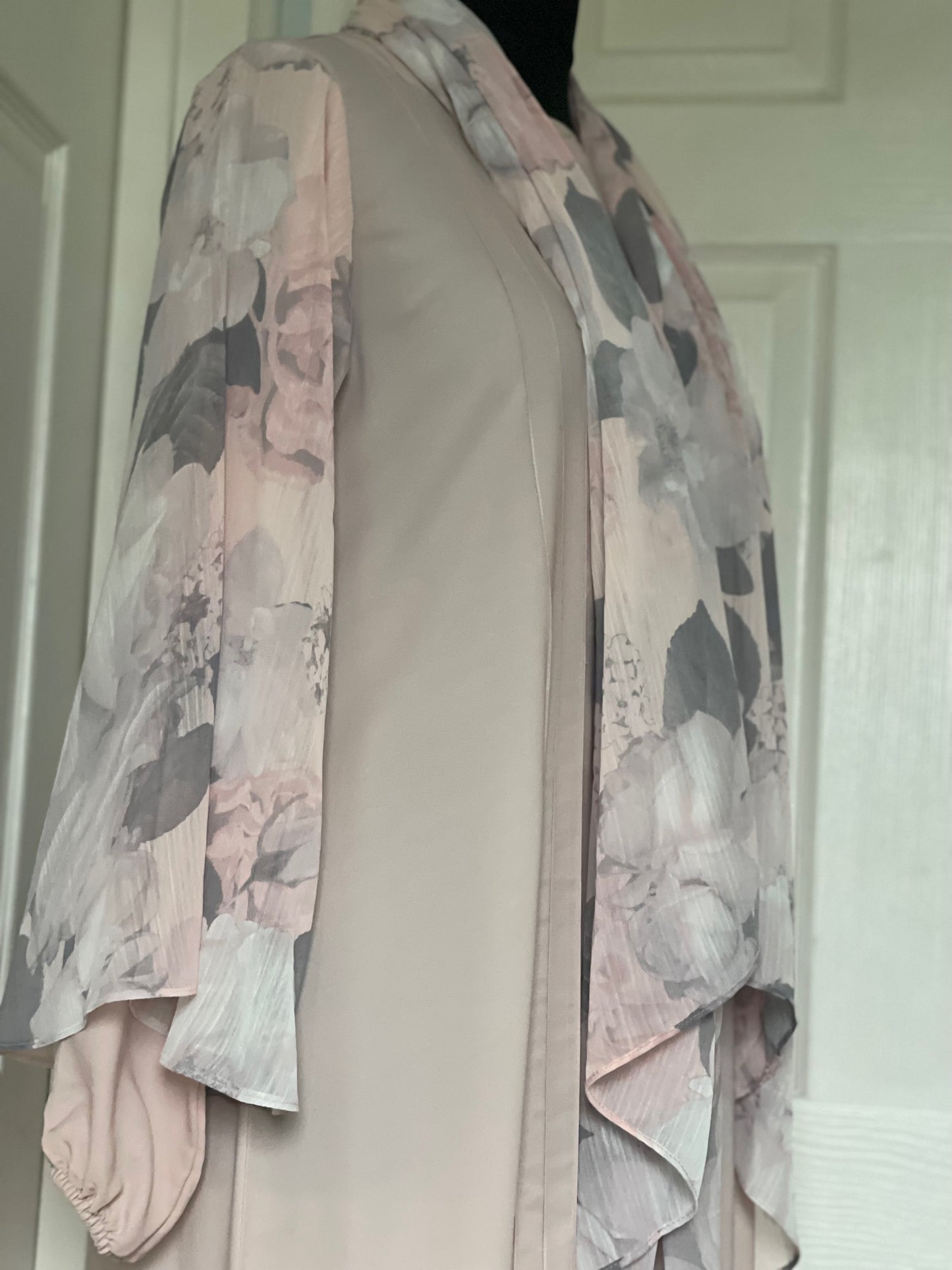 Pale pink abaya