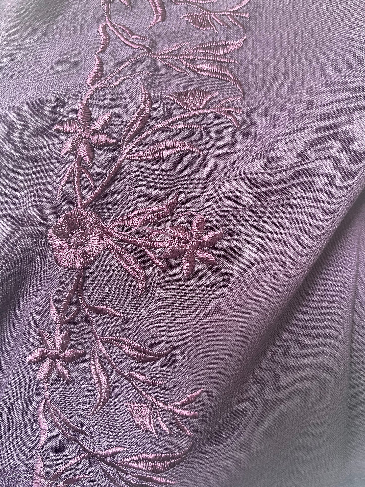 Purple/plum kimono sleeve abaya