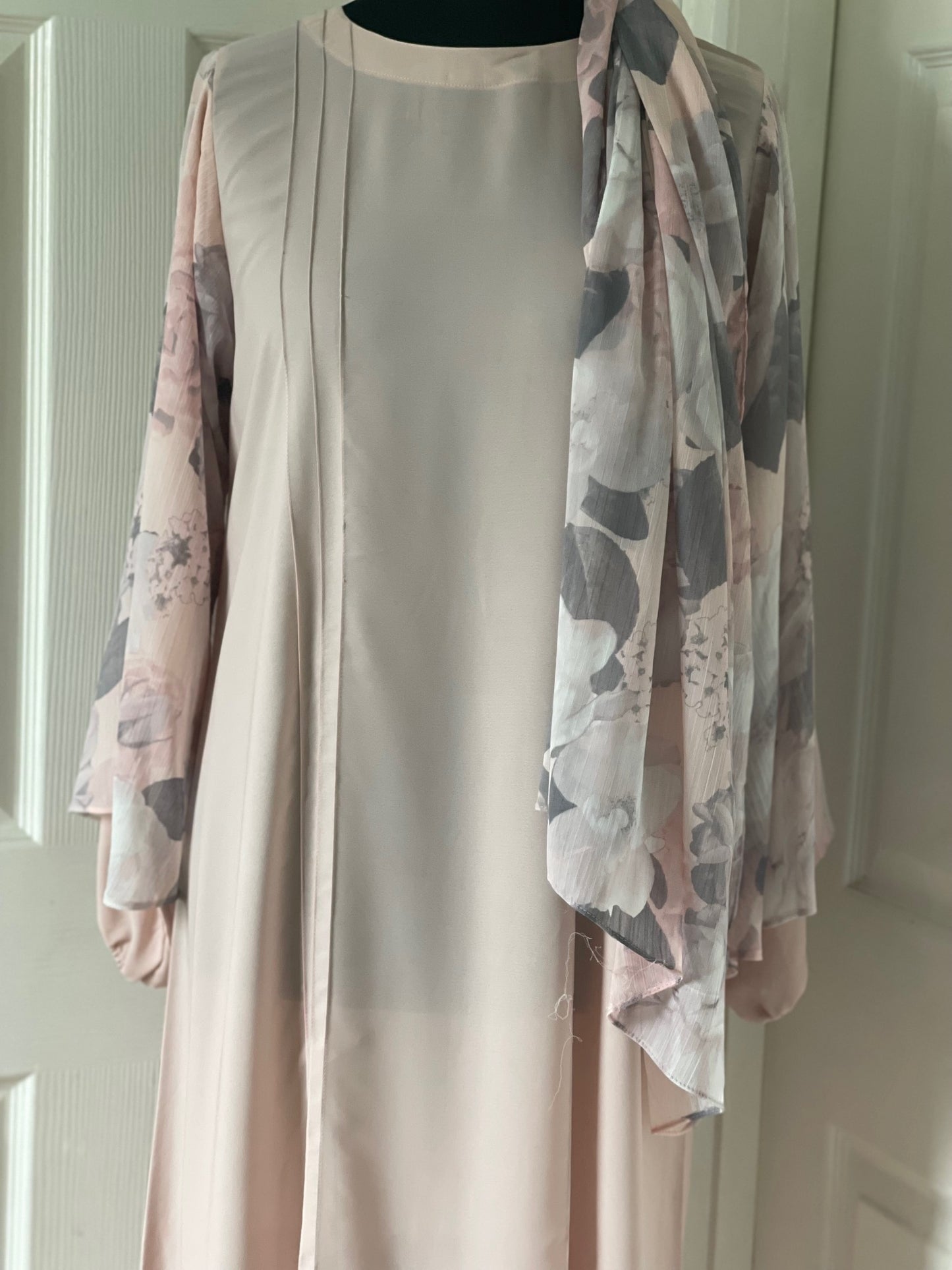 Pale pink abaya