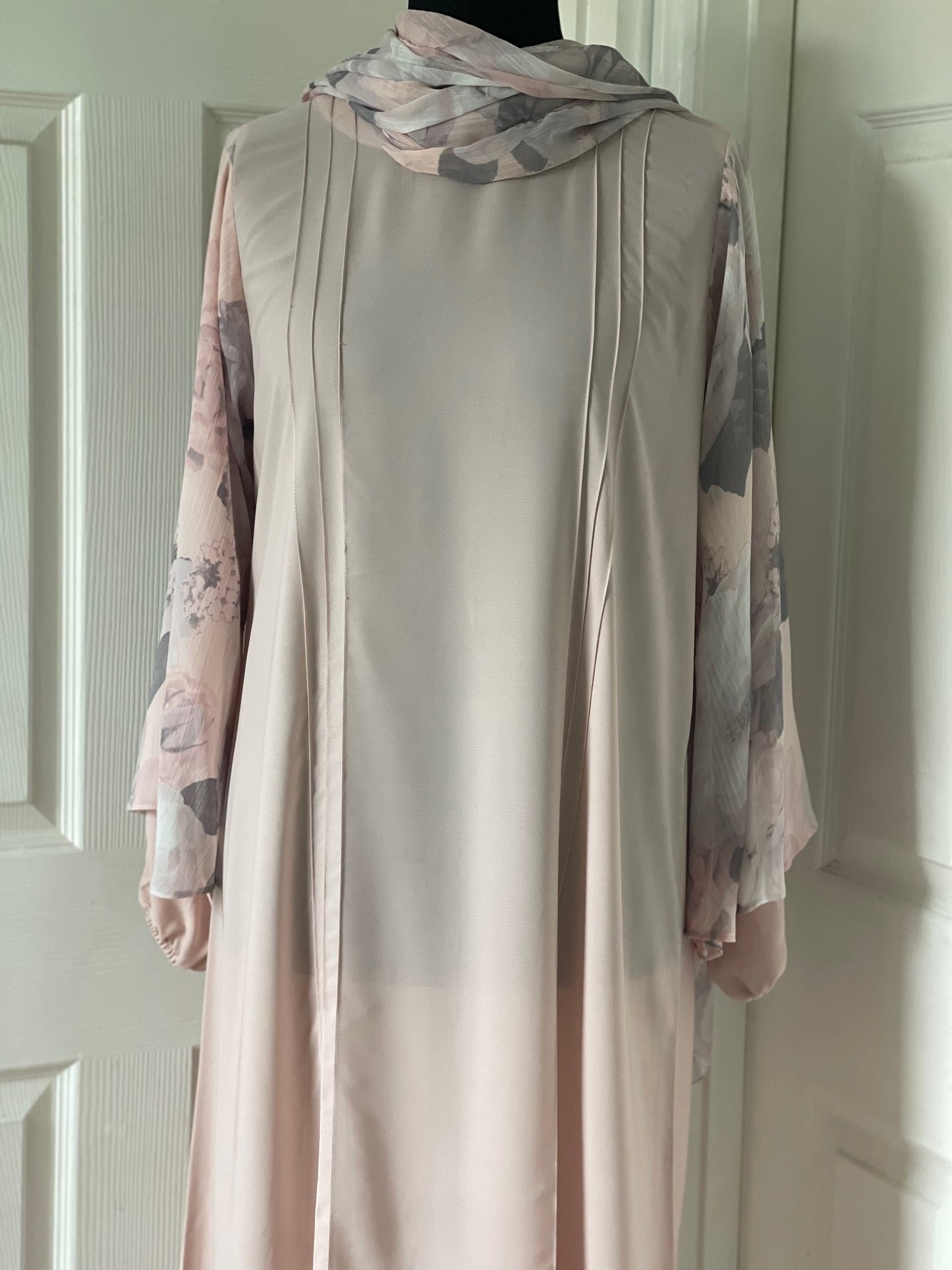 Pale pink abaya